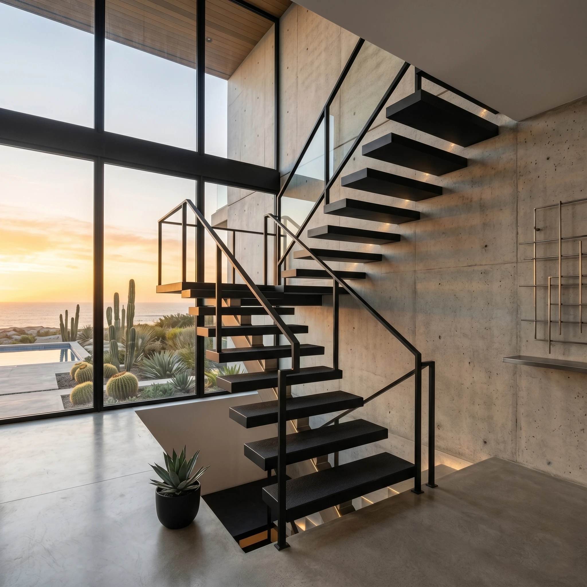 escalera cantilever